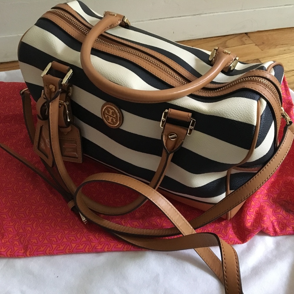 Tory Burch Kerrington Stripe Satchel